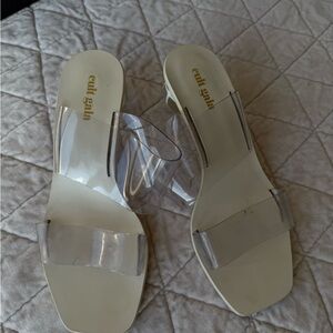 Cult Gaia Women's Clear Slide Sandals